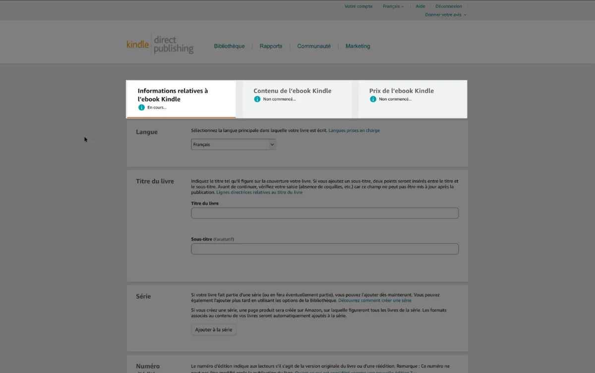Comment publier un livre sur Amazon KDP